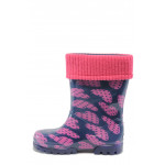 Детски гумени ботуши с топъл свалящ се чорап Demar 0039 сърца 28/35 | Гумени ботуши 