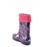 Детски гумени ботуши с топъл свалящ се чорап Demar 0039 сърца 28/35 | Гумени ботуши 