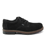 Мъжки обувки от естествен набук и с ТЕХ мембрана Rieker 17712-00 черен ANTISTRESS | Немски мъжки обувки 
