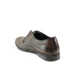 Анатомични обувки от естествена кожа ЛД 139 кафе | Мъжки официални обувки 