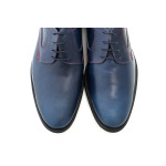 Елегантни мъжки обувки от естествена кожа МН Livio 290601 син | Мъжки официални обувки 