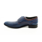 Елегантни мъжки обувки от естествена кожа МН Livio 290601 син | Мъжки официални обувки 