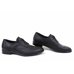 Анатомични елегантни обувки от естествена кожа НЛМ 305-Дюк черен | Мъжки официални обувки 