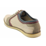 Мъжки ежедневни обувки, естествена кожа, шито ходило / Ани 0215 бежов