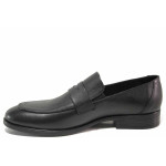 Анатомични мъжки обувки, естествена кожа, елегантни, мокасина, класически / ТЯ 470 черен