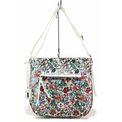 Цветна дамска чанта, еко-кожа, допълнителна дръжка, немска / Rieker H1046-90 цветна