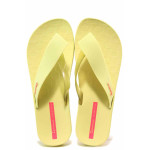 Анатомични бразилски чехли с лента между пръстите, свеж летен цвят, дамски / Ipanema 26445 жълт