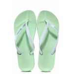 Анатомични чехли, висококачествен PVC материал, лента между пръстите, дамски, гъвкави / Ipanema 81030 зелен-син