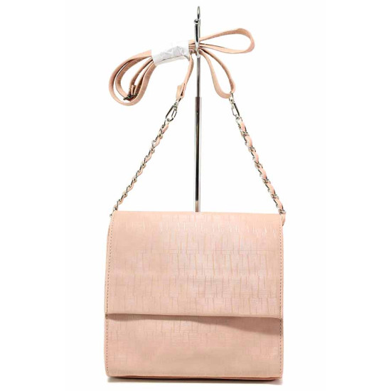 Българска дамска чанта, еко-кожа, атрактивен цвят / Ш 619 розов