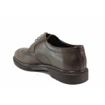 Анатомични мъжки обувки, естествена кожа, гъвкаво ходило, стилни / МИ 807-1 кафяв