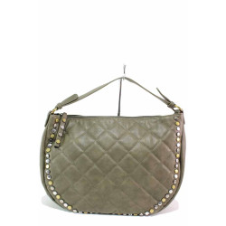 Ежедневна дамска чанта, еко-кожа, дълга дръжка, за през рамо / ФР 7084 зелен