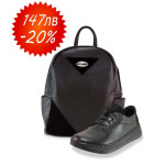 Дамски комплект обувки и чанта / НЛ 289-0123 черен - Ш 623 черен