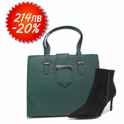 Дамски комплект елегантни боти и чанта / Tamaris 1-25023-39 черен - ФР 1752 зелен