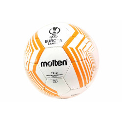 Футболна топка за открити и закрити игрища, еко-кожа, размер 5 / Molten F5U1710-23 бял-оранж