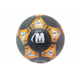Футболна топка за всеки сезон, размер 5, релефна гума / Maxima 20060001 черен-оранж
