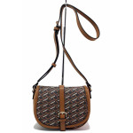 Компактна дамска чанта, еко-кожа, немска, регулируема дръжка / Marco Tozzi 2-61112-20 кафяв