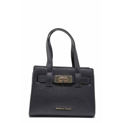 Дамска чанта, еко-кожа, допълнителна дълга дръжка, немска / Marco Tozzi 2-61107-20 черен