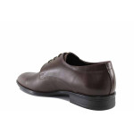 Елегантни мъжки обувки от естествена кожа, анатомични, олекотени, гъвкави / ТЯ 92-57 т.кафяв