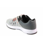 Мъжки маратонки, леки, гъвкави, ефектни, текстилен материал / Ани 30374-1 сив-черен