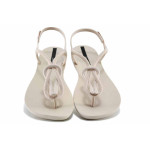 Анатомични дамски сандали, висококачествен PVC материал, между пръста, леки / Ipanema 83247 бежов