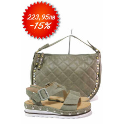 Комплект дамска чанта и сандали, ежедневен, практичен / Rieker V7964-52 зелен - ФР 7084 зелен