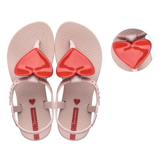 Детски сандали между пръста, ароматизирана гума, леки, гъвкави / Bull Ipanema KIDS 26563/22315 розов-червен