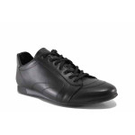Анатомични турски обувки, естествена кожа, мъжки, ежедневни, подвижна стелка / ТЯ 809 черен