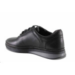 Анатомични мъжки обувки, естествена кожа, гъвкави, подвижна стелка, ежедневни / ТЯ 294 черен