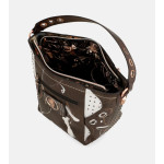 Вдъхновяваща дамска чанта, допълнителна дълга дръжка, метални декоративни елементи в предната част / Anekke 37781-284