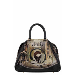 Дамска чанта с къси дръжки, подвижна презрамка, вдъхновяващ дизайн / Anekke 37711-228