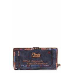 Дамско портмоне, бродерия, еко-кожа, дръжка, RFID защита / Anekke 37819-901