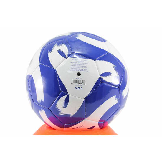 Футболна топка, еко-кожа, машинно шита, размер 5 / Adidas Tiro Club HZ4168 бял-син