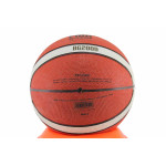 Баскетболна топка, гума, одобрена, размер 5, дълбоки канали / Molten B5G2000 оранжев