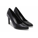 Анатомични дамски обувки на висок ток, елегантни с мемори пяна / Marco Tozzi 2-22415-41 черен