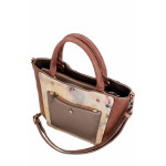Практична дамска чанта, с къси и дълги дръжки, морски метални мотиви / Anekke 38701-237