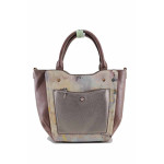 Практична дамска чанта, с къси и дълги дръжки, морски метални мотиви / Anekke 38701-237