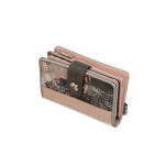 Дамско портмоне с тик-так закопчаване, RFID защита, пролетни мотиви, еко-кожа / Anekke 38849-902 бежов