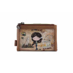 Дамско портмоне от мека еко-кожа, RFID защита от кражба, свежа пролетна декорация / Anekke 38809-912 кафяв