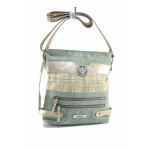 Дамска ежедневна чанта, спортна, еко-кожа, регулируема дръжка / Rieker 1346-52 зелен