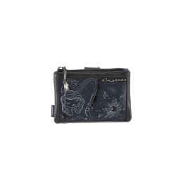 Дамско портмоне, RFID защита от кражба, бродерия, научни елементи / Anekke 38759-912 т.син