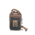 Ежедневна дамска мини чанта, джобове с ципове и регулируема презрамка / Anekke 38703-907 бежов