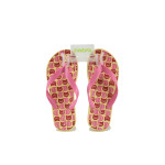 Анатомични детски чехли, гумен материал, между пръстите, апликация котенца / Ю Ipanema 82635 розов-жълт
