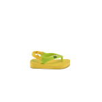 Анатомични бебешки сандали, гъвкав PVC материал, ластик, двуцветни / Ю Ipanema 80470 жълт-зелен