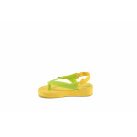 Анатомични бебешки сандали, гъвкав PVC материал, ластик, двуцветни / Ю Ipanema 80470 жълт-зелен