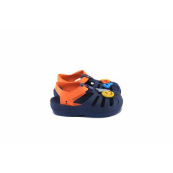 Детски сандали, анатомични, PVC материал, велкро лепенка, леки, закачлива апликация / Ю Ipanema 83188 син-оранж
