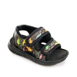 Детски сандали с велкро лепенки детски дизайн с динозаври / Grand Attack 30970 черен