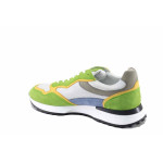 Мъжки ежедневни маратонки, естествен велур, еластично и гъвкаво ходило / Marco Tozzi 2-13605-42 зелен
