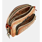 Дамска чанта, еко-кожа, дълга дръжка, мъниста, преливащи тонове / Anekke 38833-188 кафяв