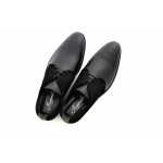 Елегантни мъжки обувки от естествена кожа МН Tommy 280101 черен | Мъжки официални обувки 