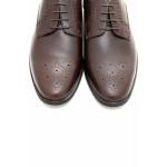 Български мъжки обувки, официални, естествена кожа / МН Lewis т.кафявN